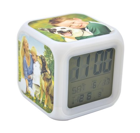 שעון מעורר שולחני כולל 3 תמונות להדפסה